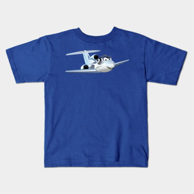 Cartoon plane Kids T-Shirt by Mechanik